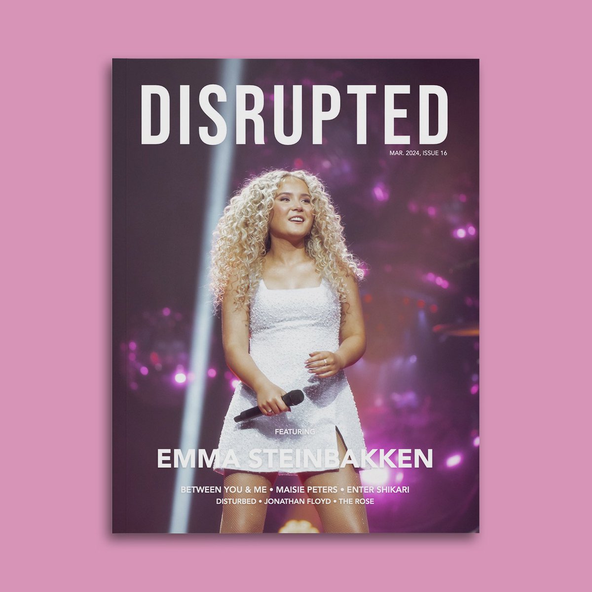 disruptedmag's tweet photo. MARCH 2024 / ISSUE 16 OUT NOW! 

Featuring Emma Steinbakken, Between You &amp; Me, Maisie Peters, Enter Shikari, Disturbed, Jonathan Floyd, The Rose, and more 🩷💫

Read online, download or buy print at https://t.co/MOtEgDIlDs 

On the cover: Emma Steinbakken by Emmi Sollie https://t.co/FkAfH8Zk8X