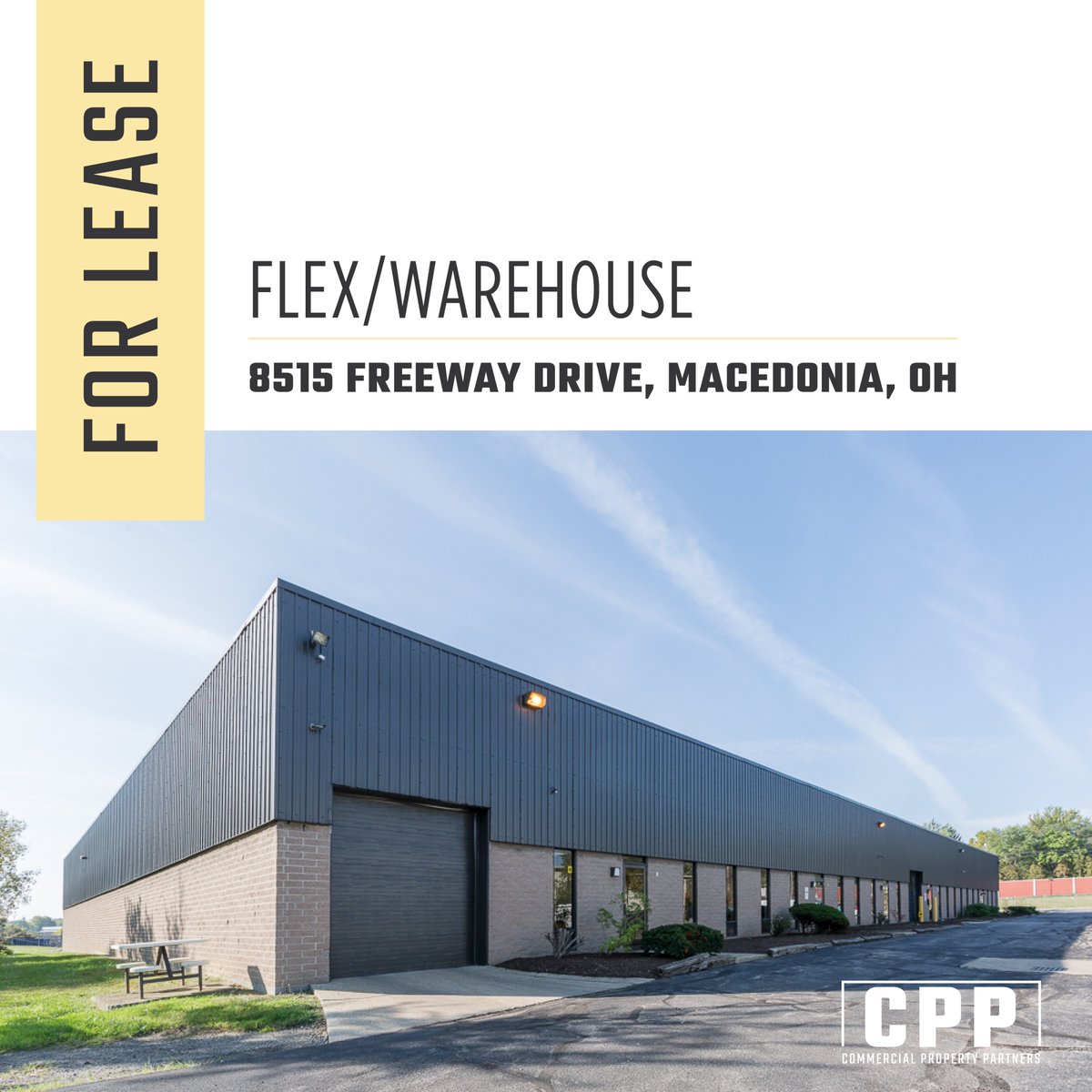 RealEstateCPP's tweet image. FOR LEASE: 8515 Freeway Drive, Suite E, Macedonia, OH. 17,300 SF – Office: 6,300 SF | Warehouse: 11,000 SF. Call Gerilyn Gleason at 216.210.5914.

#commercialrealestate #commercialrealestatebroker #commercialdevelopment #MacedoniaOhio #flexspace #warehouse #officespace #listings