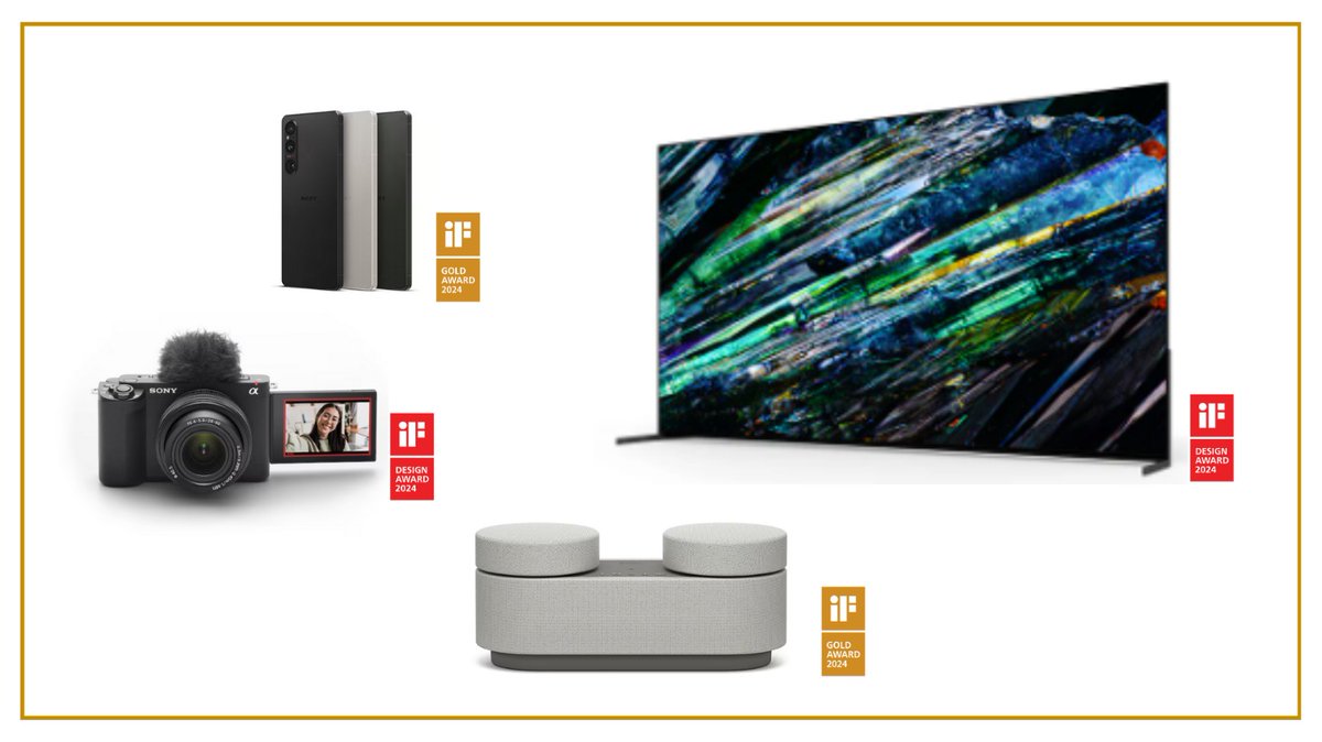 SonyEspana's tweet photo. ¡Estamos muy contentos de anunciar que Sony ha ganado 4 premios en los 
IF Design Awards 2024!

#Sony #IfDesignAwards2024

https://t.co/ziv00x4rvP https://t.co/CYAOgUKYiB