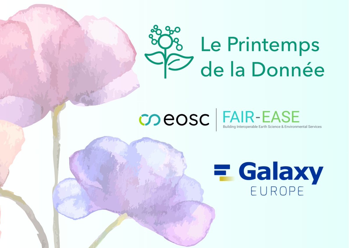 A special webinar, on 11 April, about Galaxy-Ecology featuring Marie Josse speaking on FAIR-EASE's involvement will be part of the 3rd edition of 'Printemps de la donnée,' from 19 March to 27 June. 🇫🇷 Dive into #FAIRData & #OpenScience across France.
🔗 tinyurl.com/erhrb7xw