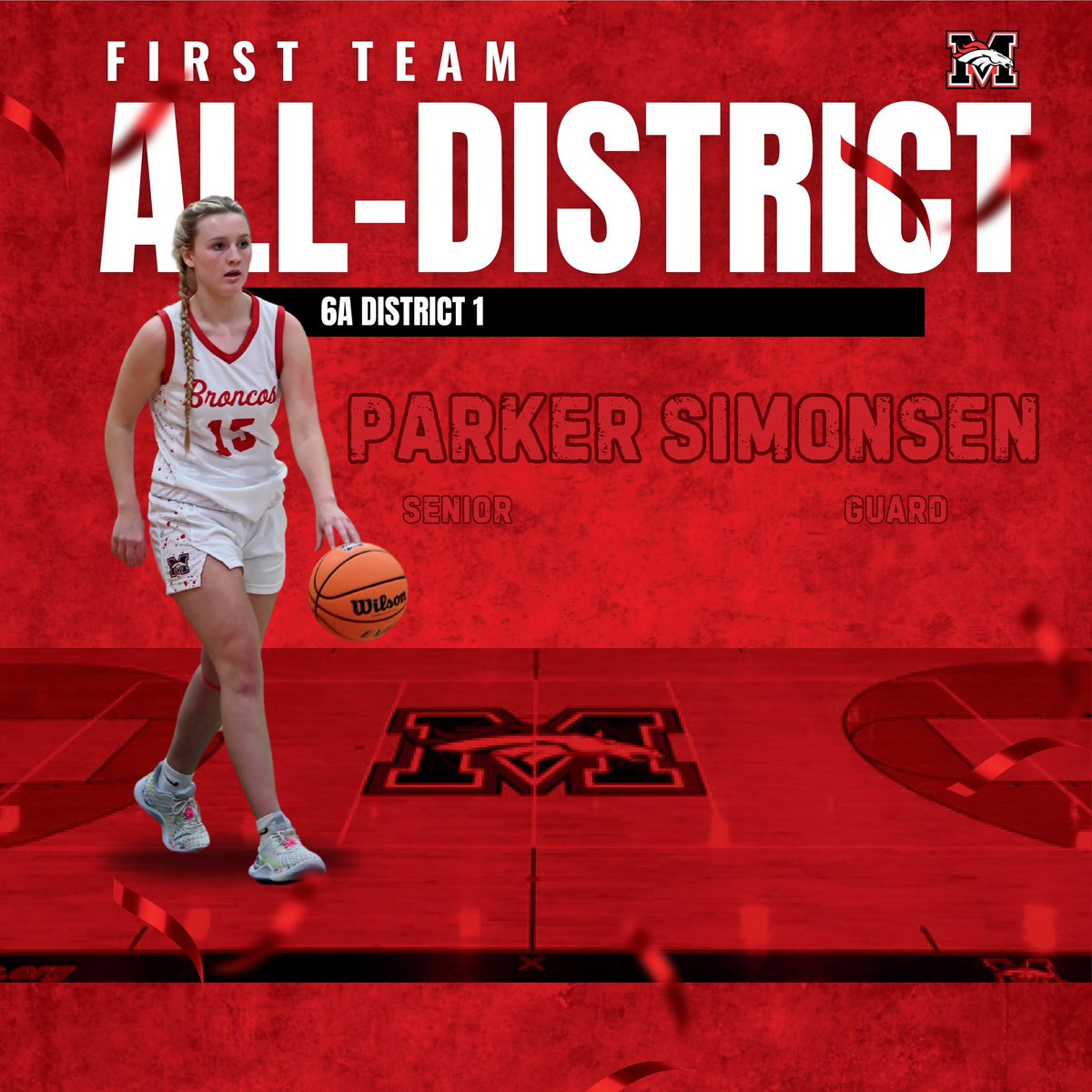 Post Season Awards 🚨🚨
6A District 1

First Team All-District:
Parker Simonsen 

Congratulations Parker on being named FIRST TEAM! You were the floor general, the heart &amp; soul of our team this year! You’ve left your mark. 

We are proud of you! <a href="/p3faith15/">Parker Simonsen</a> 

#GID #InsideOut