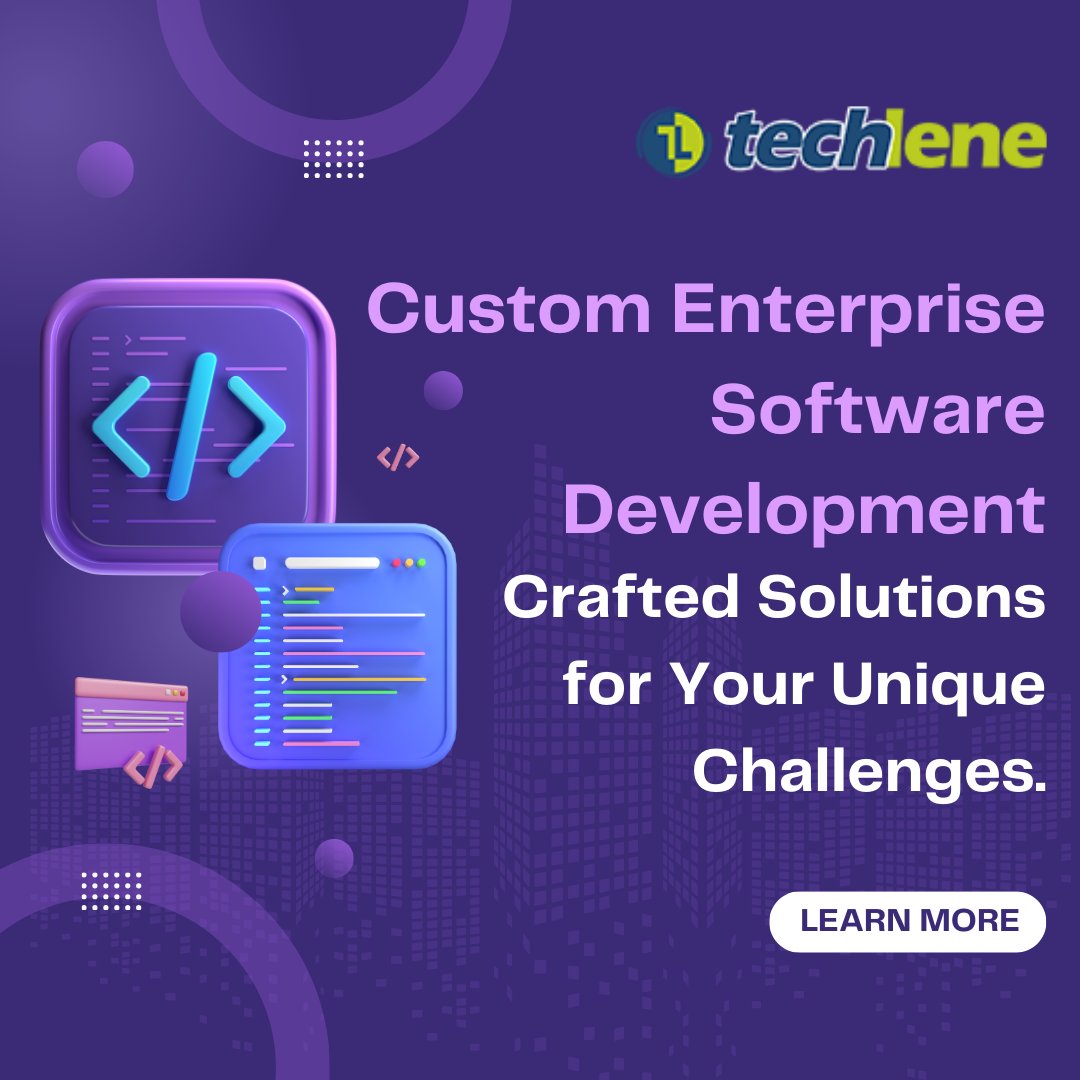 techlene_sspl's tweet image. Tailored Enterprise Software Solutions: Addressing Your Unique Challenges with Precision. Let our expertise craft the perfect solution for your business needs. Unlock efficiency, innovation, and growth with our custom-built software. 

#softwaresolutions #Software