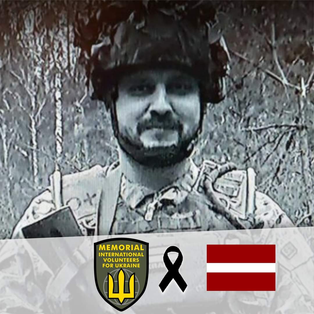 Our Beloved Latvian Brother Vitālijs Smirnovs, who had been serving in Ukraine as a Volunteer succumbed on the Battlefield.

Honor, Glory and Gratitude To Our Brother.