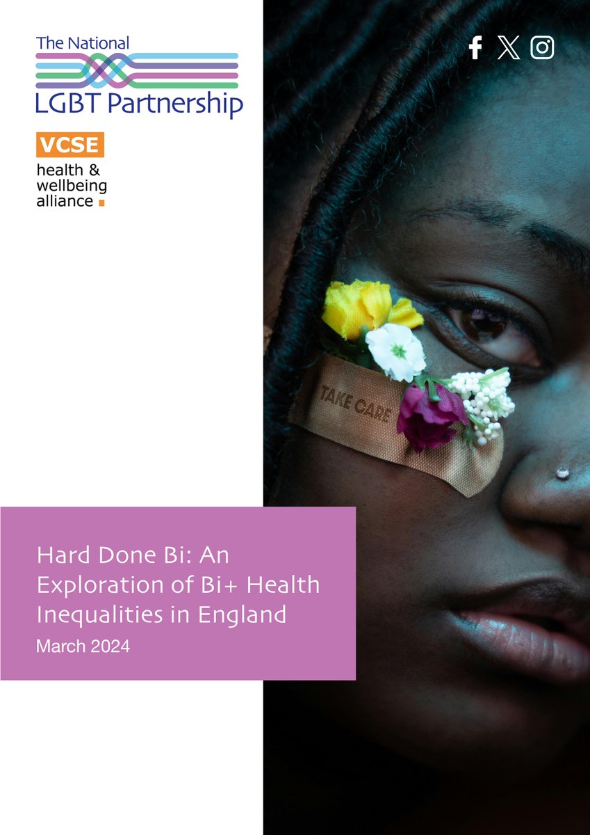 Our brand new report, Hard Done Bi, contains new, comprehensive research on bi+ health inequalities in England. Written and researched in collaboration with the wonderful @rosie_they with a foreword by the amazing @LoShearing 🩷💜💙 Read here: consortium.lgbt/wp-content/upl…