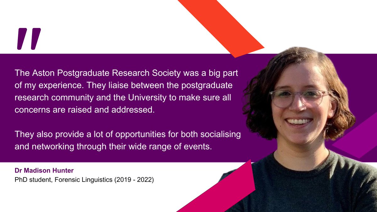 Considering a research degree? Hear from Madison, who found @APRS_official and expertise within @AIFL_Aston vital to her #PhD experience 👉 bit.ly/3UwDD87. Explore our range of PhD programmes and how to apply here 👉 bit.ly/3OEyOWC