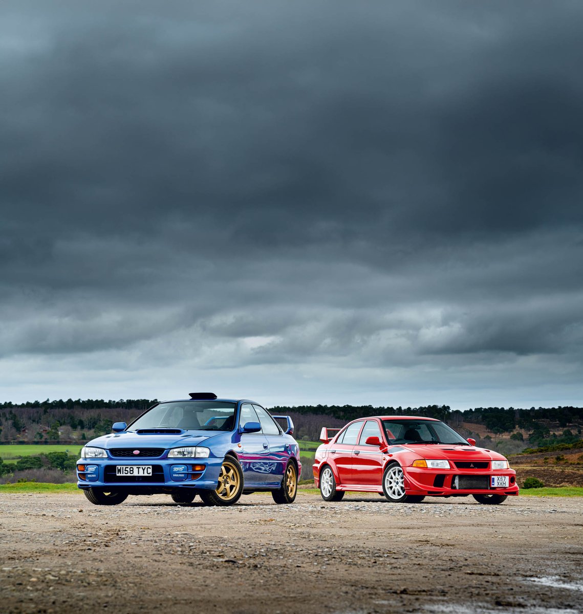 Two legends of the rally stage also made for democratically enjoyable road cars: the Subaru Impreza Turbo and Mitsubishi Lancer Evo. @OctaneMatthew drives two prime examples in the April issue: bit.ly/Octane-250 📷 Jayson Fong