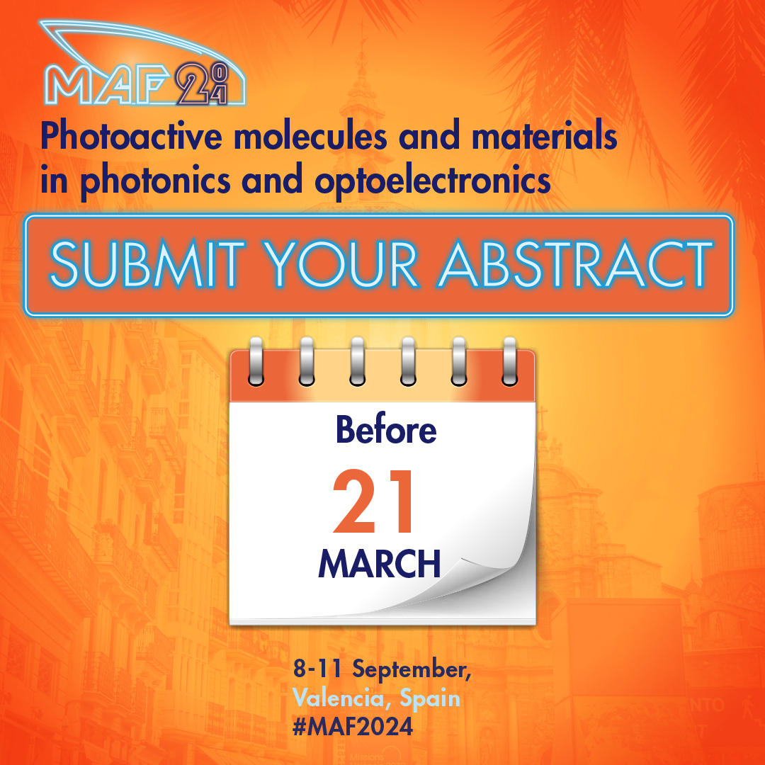The 18th International Conference of Methods and Applications in Fluorescence @maf2024_spain will be held in Valencia -Spain, from September 8 to 11, 2024. Find more details and submit your abstract at mafvalencia2024.com