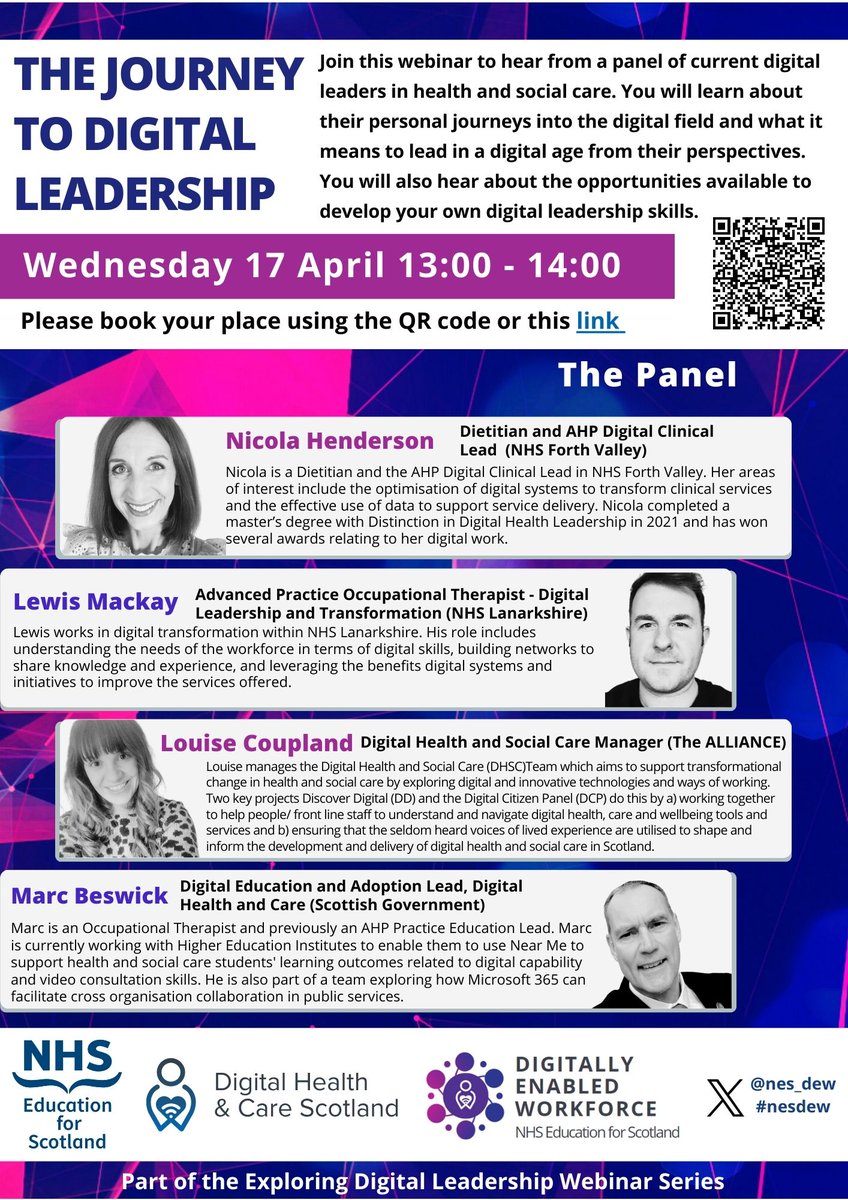 Digital Leadership Webinar: The Journey to Digital Leadership Hear from digital leaders in health & social care. Learn about their journeys into the digital field and what it means to lead in a digital age. Also what opportunities are open to you! 🔗bit.ly/4a62dRO