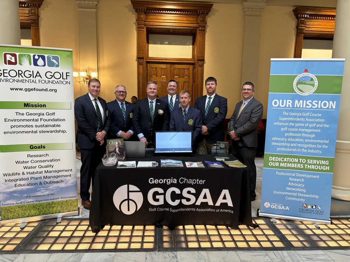 At the state capitol to tell the people of the great state of Georgia how important golf is to the economy, environment and its citizens.