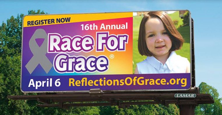 ReflectsOfGrace's tweet photo. Have you spotted one of these awesome Race For Grace billboards from Lamar Advertising Company?! Sincere thanks and appreciation to Lamar for their continued support! Watch for them &amp; register now! #lovehopegrace #RaceForGrace
https://t.co/BBbDWQq4Gj https://t.co/sMqEgw6X9k