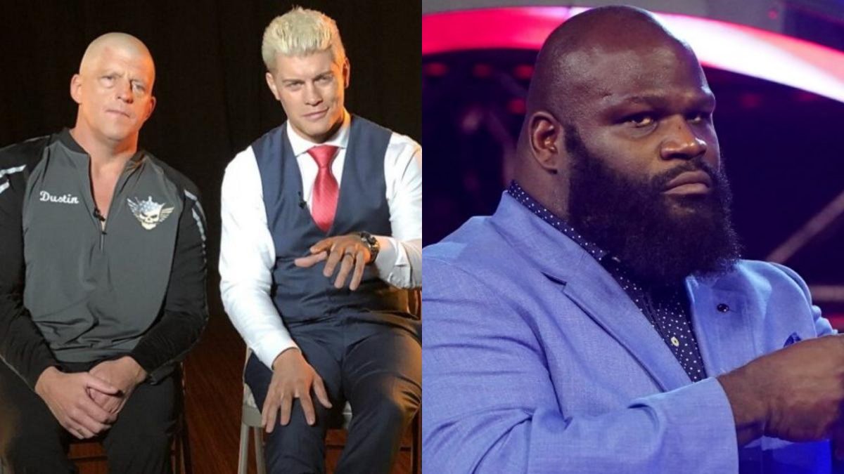 WrestleTalk_TV's tweet photo. Mark Henry said he believes "this is the time" for WWE and AEW to work together to allow for Dustin Rhodes to be part of Cody Rhodes' WrestleMania story...

Should they? https://t.co/YAsFELulm2