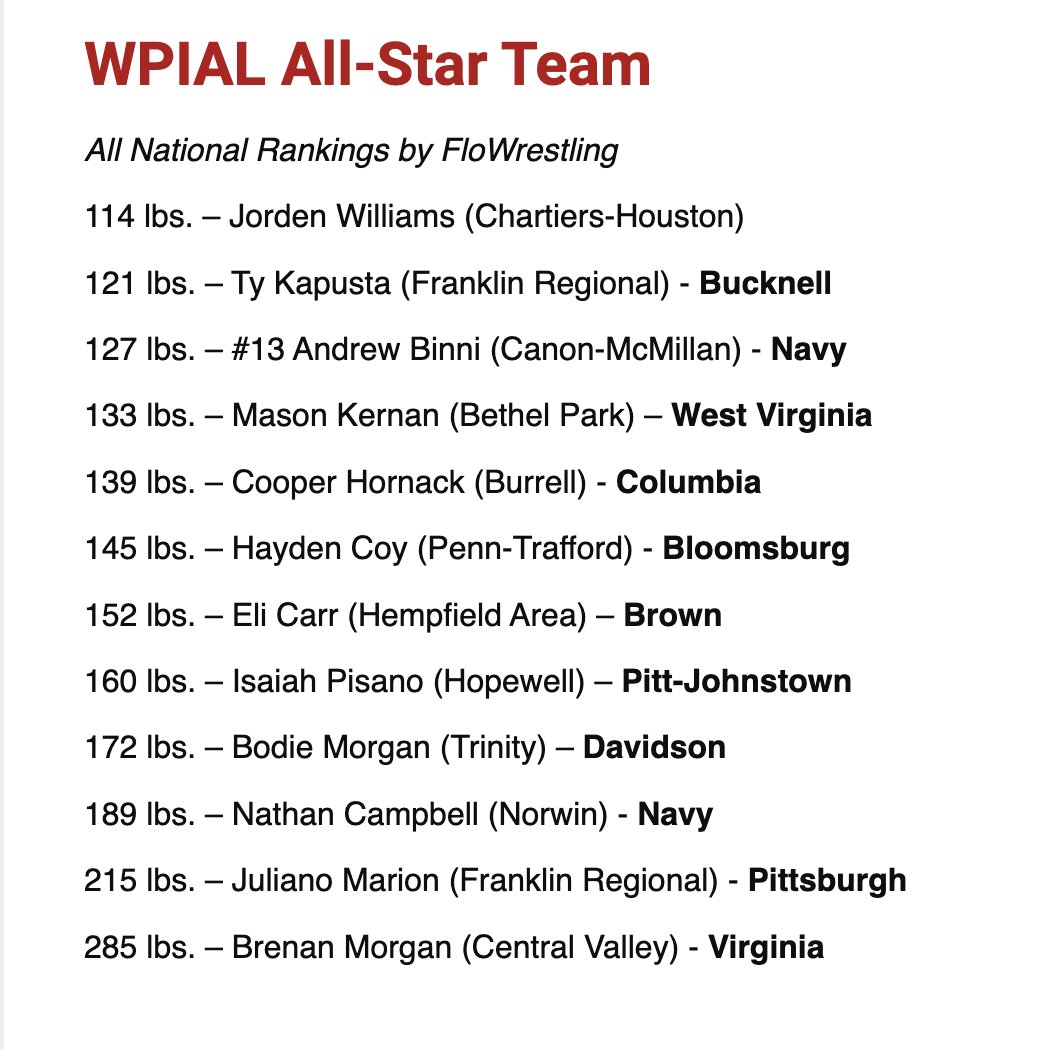 Pennsylvania's 3⃣ <a href="/PWrClassic/">Pittsburgh Wrestling Classic</a> 50th Anniversary Teams Selected #PAPOWER 

🎟️ papowerwrestling.com/pittsburgh-wre…
📅 March 30th
📍 <a href="/PetersTwpSports/">Peters Township Sports</a> 
📺 <a href="/FloWrestling/">FloWrestling</a>