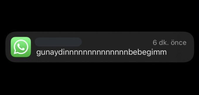 şu bildirimin verdiği mutluluk..