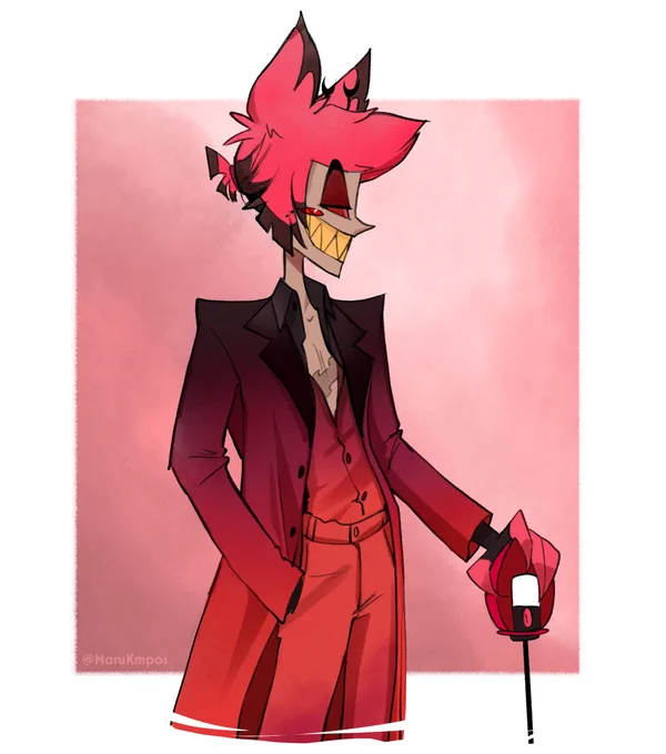 he could rock any outfit tbh  >:3 #HazbinHotel #Alastor 