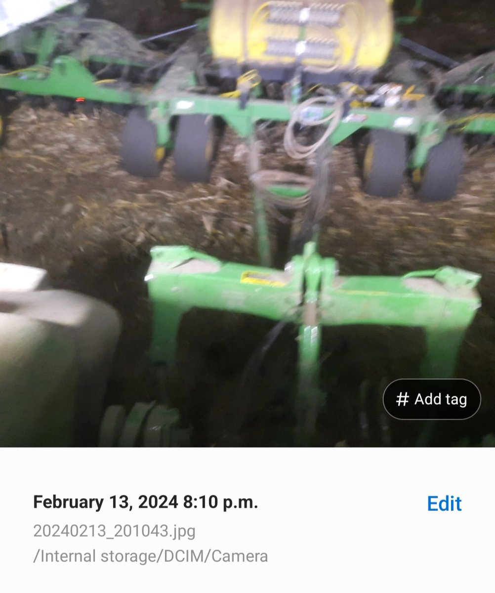 Covercrop experiment with bin run seed. Planted Feb 13th   emerging today. We'll see how much growth we get before the soys are planted. #ontag