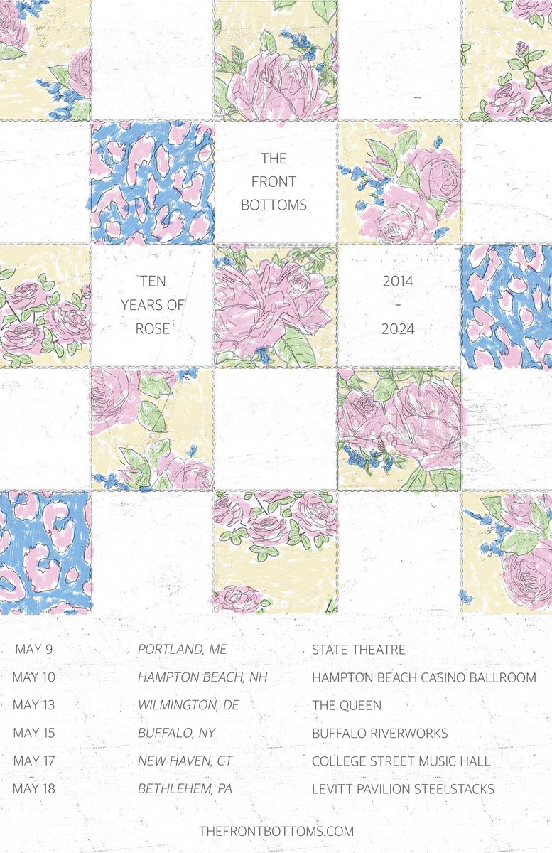 Ten years of Rose tour this spring. 
Limited pre-sale tix are on sale now.
All tix on sale tomorrow at 12pm local.
TFB.shofetti.com