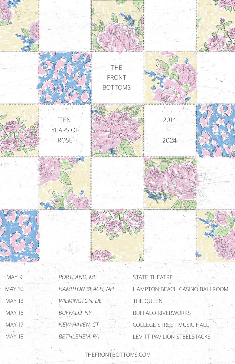 Ten years of Rose tour this spring. Limited pre-sale tix are on sale now. All tix on sale tomorrow at 12pm local. TFB.shofetti.com