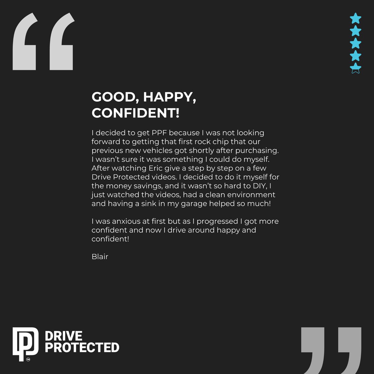Drive_Protected's tweet photo. Thank you Blair for your review!

#customerreview #happycustomer #customervoice #ppf #diyppf #paintprotectionfilm #diy #tesla #model3 #modely #modelx #models #driveprotected #defensePlus https://t.co/oy5JHKRqvD