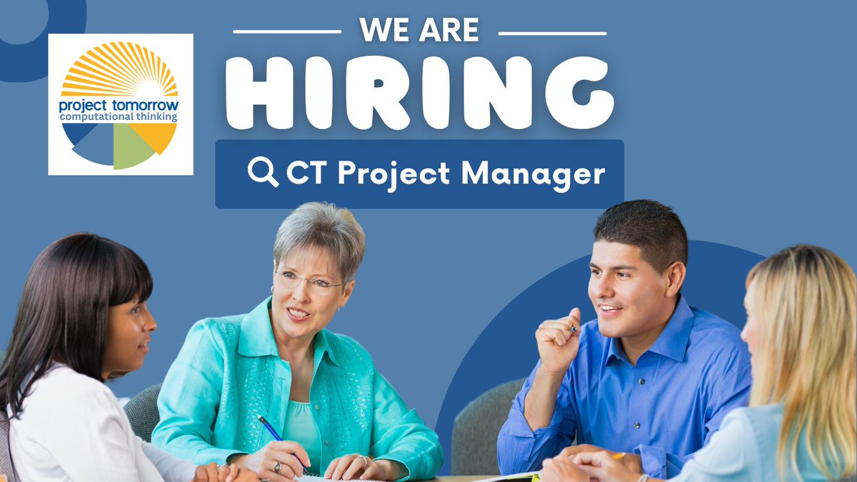 We're hiring! Project Tomorrow is currently seeking a talented and committed individual to join the Project Tomorrow team as our #ComputationalThinking Project Manager in Michigan In between your #MACUL24 sessions, check out the full job posting: tomorrow.org/about-us/jobs/