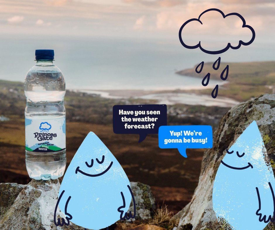 We love nothing more than when rain is forecast, a grey sky full of clouds and the odd torrential downpour. That’s because every drop of rain that falls on the Pembrokeshire hills around us replenishes our precious spring💙