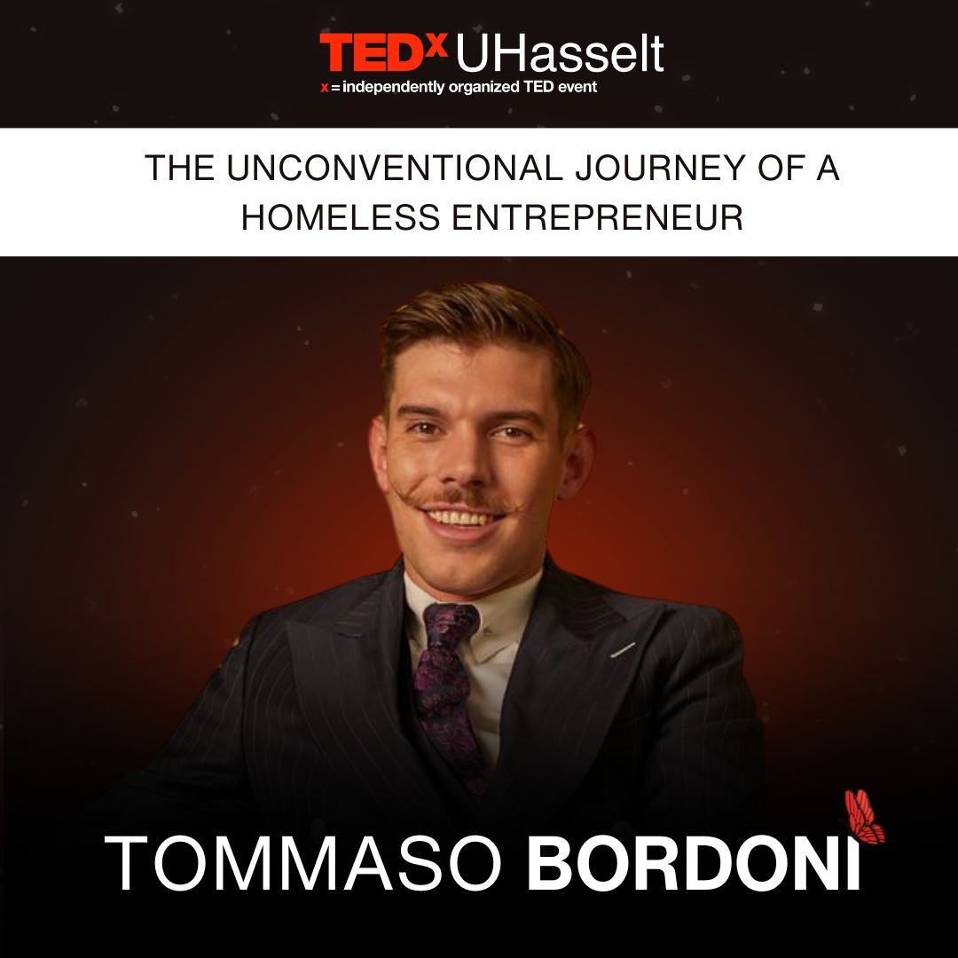 We're excited to announce Tommaso Bordoni as one of our speakers at TEDxUHasselt! Join us at TEDxUHasselt for Tommaso's inspiring talk. Secure your complimentary ticket now by visiting our website (link in bio).