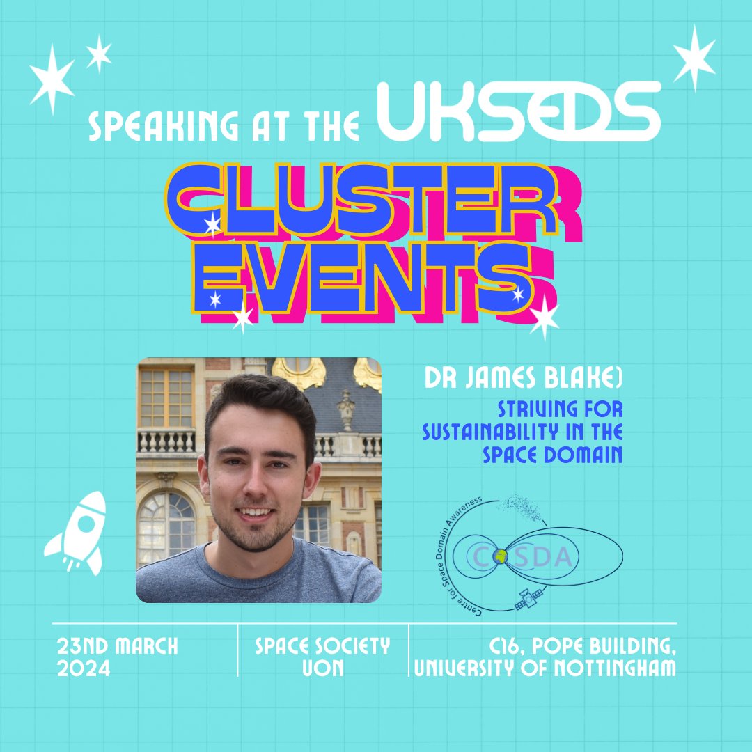 UKSEDS (@ukseds) on Twitter photo We’re so excited that James will be joining us at the cluster event in Nottingham! In his talk he will give an overview of current efforts to tackle the problem, and look ahead to the future of sustainability in the industry. 🚀🛰️
<a href="/jblake_95/">James Blake</a> <a href="/WarwickCSDA/">Warwick CSDA</a> <a href="/gnosis_space/">GNOSIS</a> We’re so excited that James will be joining us at the cluster event in Nottingham! In his talk he will give an overview of current efforts to tackle the problem, and look ahead to the future of sustainability in the industry. 🚀🛰️
<a href="/jblake_95/">James Blake</a> <a href="/WarwickCSDA/">Warwick CSDA</a> <a href="/gnosis_space/">GNOSIS</a>