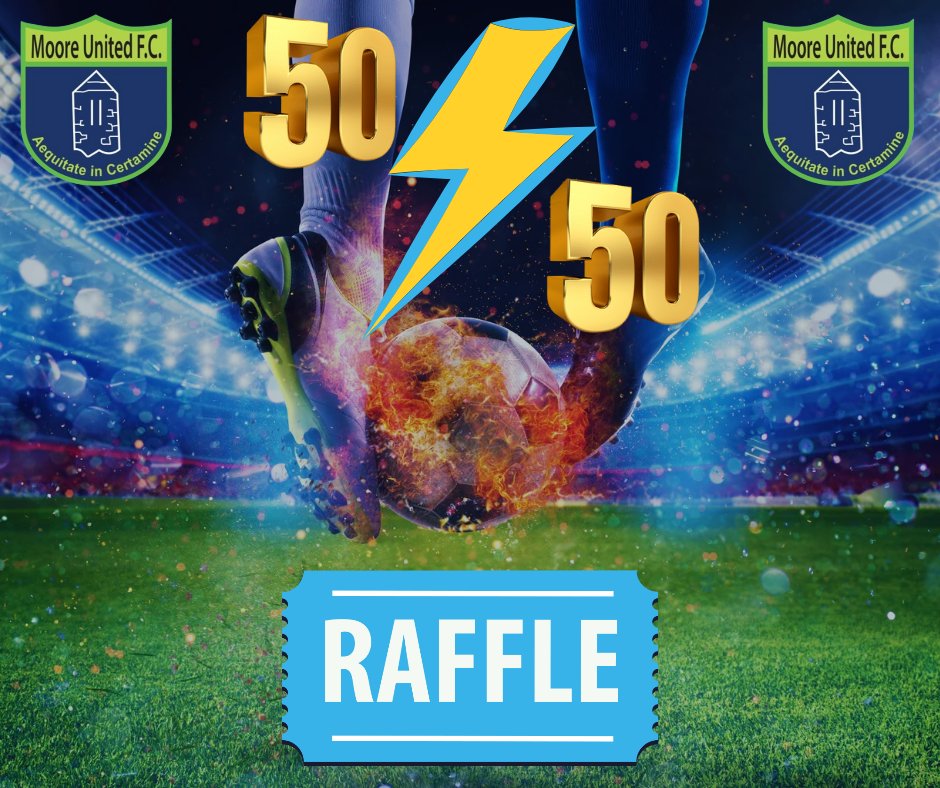 MooreUnited_FC's tweet image. 50/50 Draw💶
Morre United's 1st 50/50 draw will be on Monday 8th of April.
A Guaranteed minimum prize of €500 for the first 4 draws.
Tickets can be got from Clubforce (Link in Bio), Local Shops and Committee Members

#UpTheParish #MooreUnited