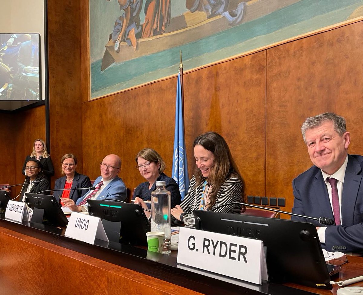 Glad to be in Geneva at UNOG to brief Member States as co-facilitators of the #SummitOfTheFuture #SOTF, together with @NevilleGertze.

Key opportunity to bring discussions on the 🇺🇳 #PactfortheFuture from the banks of the East River to Lake Geneva!