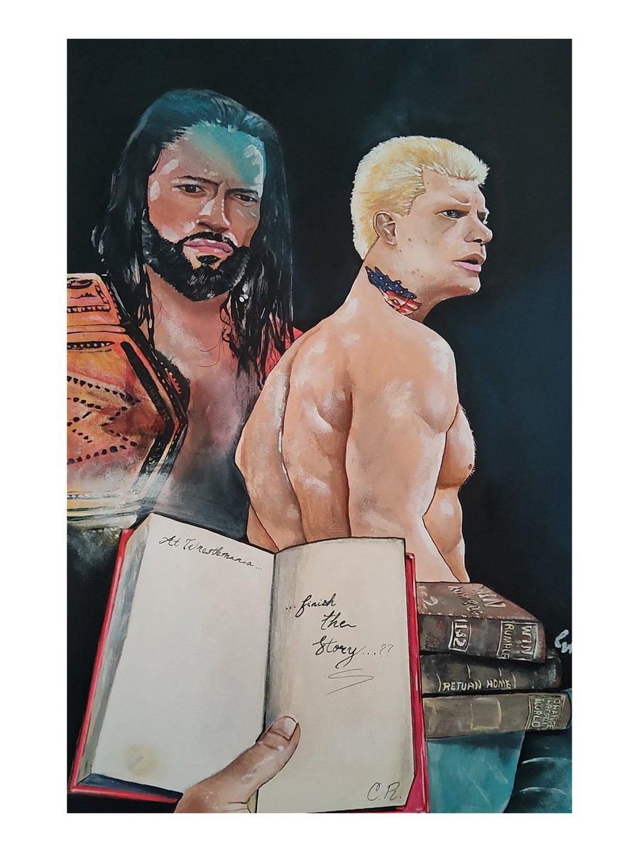 New acrylic painting! 

'Checklist, finish story' 

#wrestling #wednesdaypost
#like #wrestlemania #codyrhodes #finishthestory #romanreigns #champ #prowrestling #wednesday #artsy #acrylic