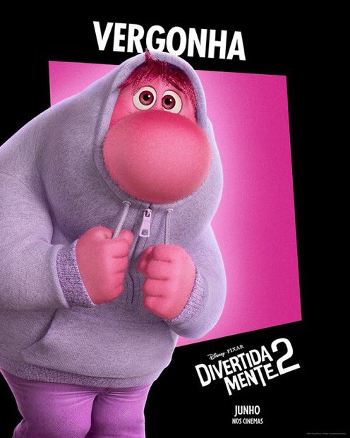 choquei's tweet photo. 🚨VEJA: Pôsteres individuais de Ansiedade e Vergonha para o filme ‘Divertida Mente 2’. https://t.co/IMfLLZ6kaD