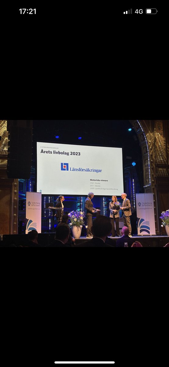 Anna Hammer (@oster_anna) on Twitter photo Idag tog vi emot priset som årets livbolag 2023 från <a href="/SoderbergPart/">Söderberg och Partners</a> på deras trafikljusevent. Så roligt att vår goda avkastning och vårt hållbarhetsarbete uppmärksammas. Stort tack till alla som bidragit till detta! Idag tog vi emot priset som årets livbolag 2023 från <a href="/SoderbergPart/">Söderberg och Partners</a> på deras trafikljusevent. Så roligt att vår goda avkastning och vårt hållbarhetsarbete uppmärksammas. Stort tack till alla som bidragit till detta!