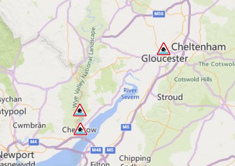 EnvAgencyMids's tweet image. #flood warnings remain in place along the #RiverSevern in #Gloucestershire due to the #SevernBore high spring tides.
 
Latest information
check-for-flooding.service.gov.uk/alerts-and-war…