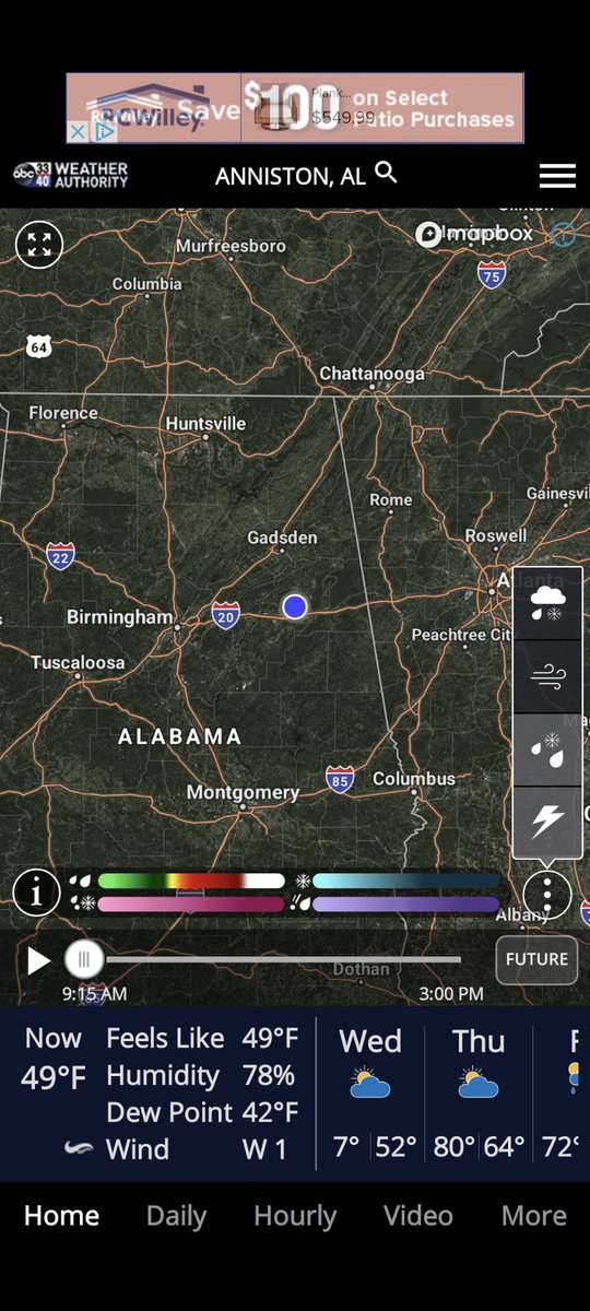 ebandit36201's tweet photo. @abc3340  The weather app is showing a high of 7 for today. Someone needs to fix it. https://t.co/T3jJw3gu3o