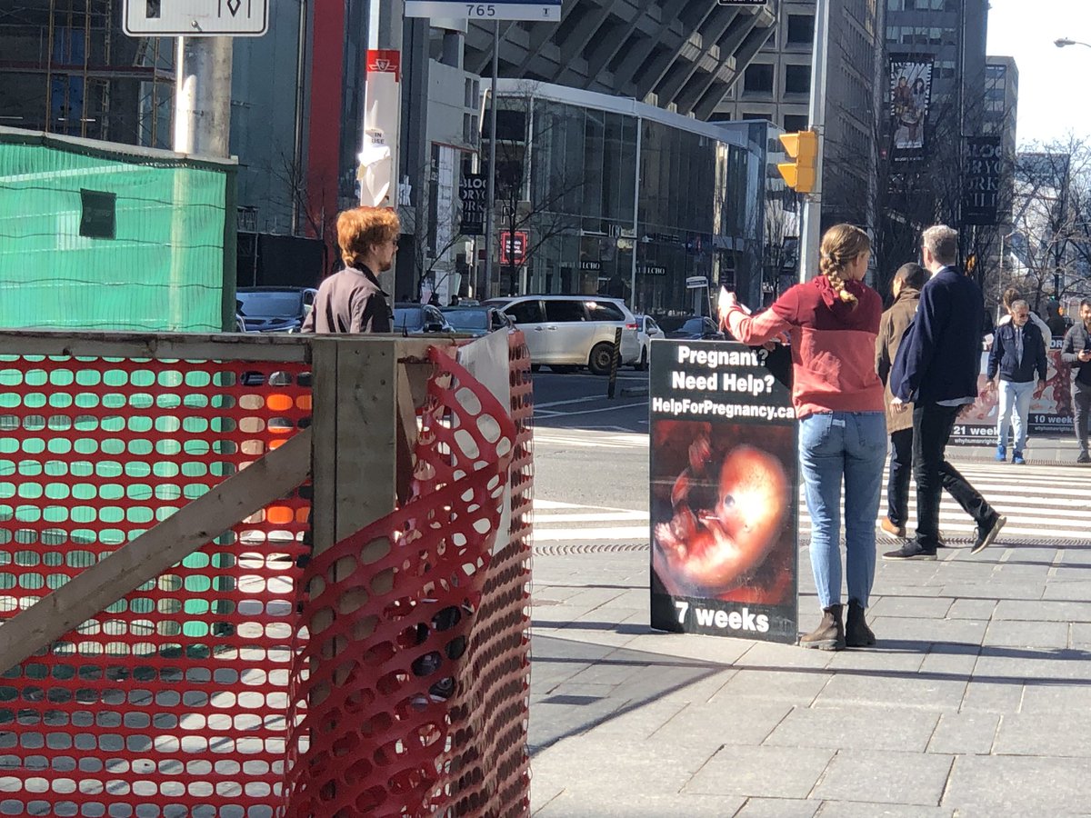TW: some anti choice bitches are on Yonge and Bloor,