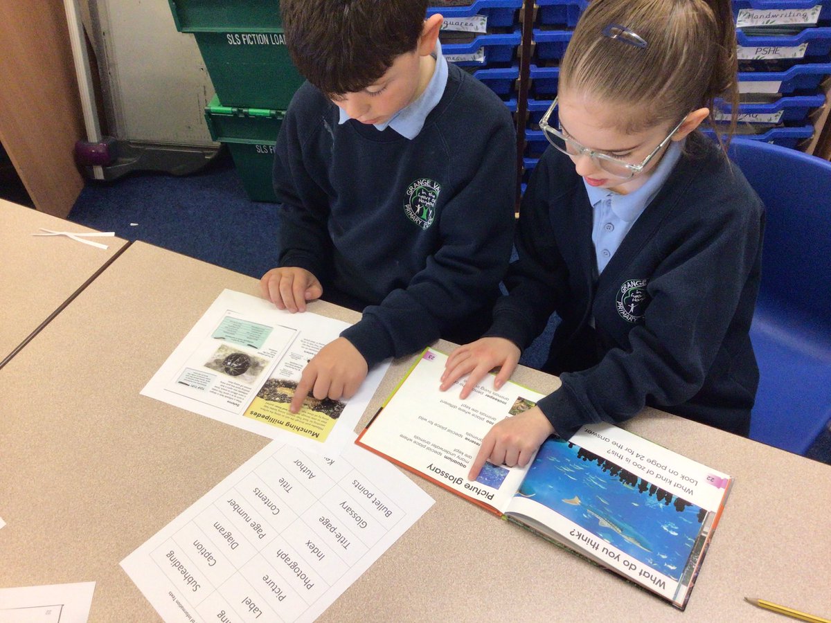 Year2_GV's tweet photo. In English we have been looking at different non fiction books to find the different features. We learned about the index, glossary and contents page and compared different layouts for similarities and differences. #omar #powers #powercurriculum https://t.co/RoIcV0YXmD