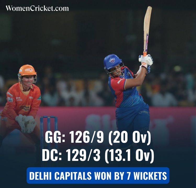 Shafali Verma's batting brilliance guides Delhi Capitals to thumping win over Gujarat Giants: t.ly/A4VS7 

#cricket #DCvGG #WPL2024 #ShafaliVerma #CricketTwitter #WomenCricket