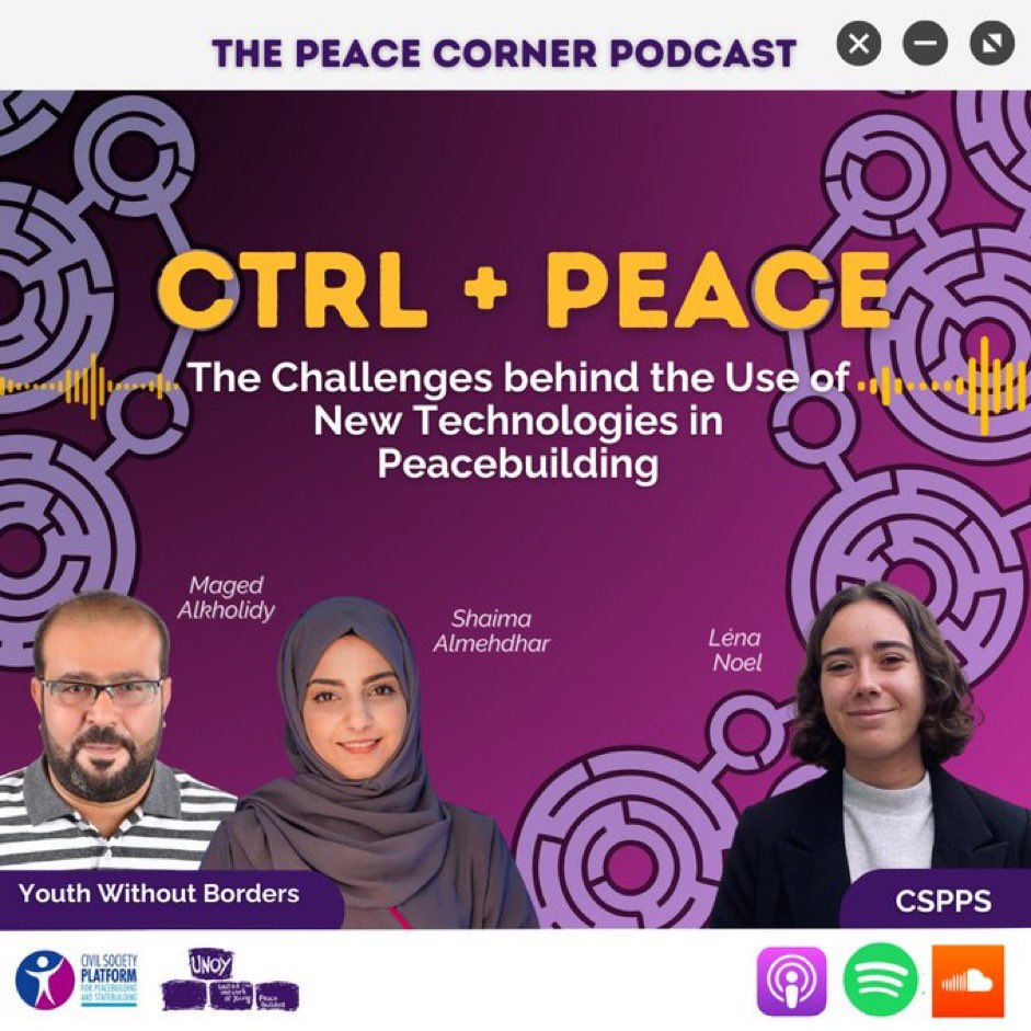 idps_cspps's tweet photo. 🎙 Ready for next episode ? ✨ Season 8 of the #ThePeaceCornerPodcast goes on with an insightful episode dedicated to the issues of inequalities and challenges related to access to new technologies in peacebuilding ! ➡️ https://t.co/PjeiOU12e0 🕊🌍 #UNOY #CSPPS #Youth4Peace #PCP https://t.co/gbu1HKGLJx