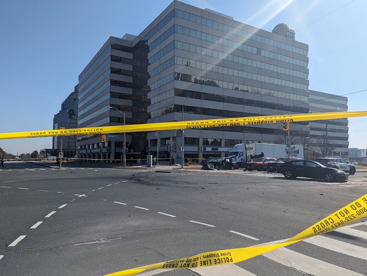 The intersection at Milner Ave &amp; Markham Rd remains closed off as police investigate. SIU now on scene. Peel Police tell us a vehicle involved in this crash was stolen from their area, and Peel detectives were on scene earlier this morning. <a href="/globalnewsto/">Global News Toronto</a>