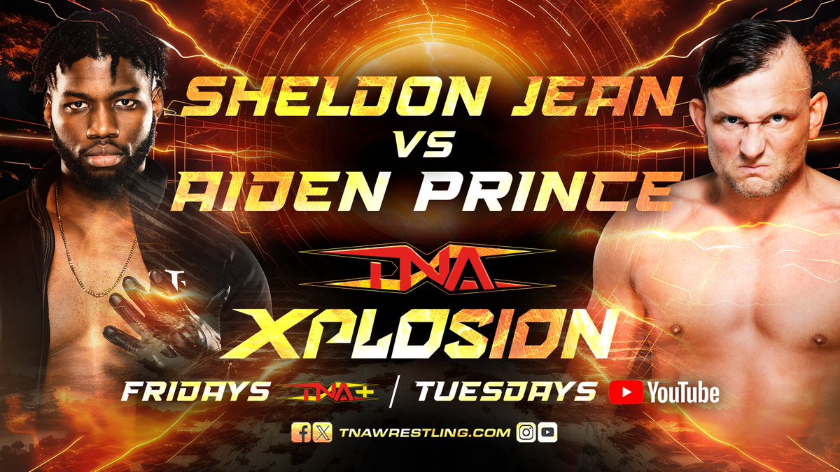 .@SheldonJean_ faces @aidenprince on #TNAXplosion THIS FRIDAY at 12pm ET on TNA+! Subscribe to TNA+: watch.tnawrestling.com/home?from=%2F