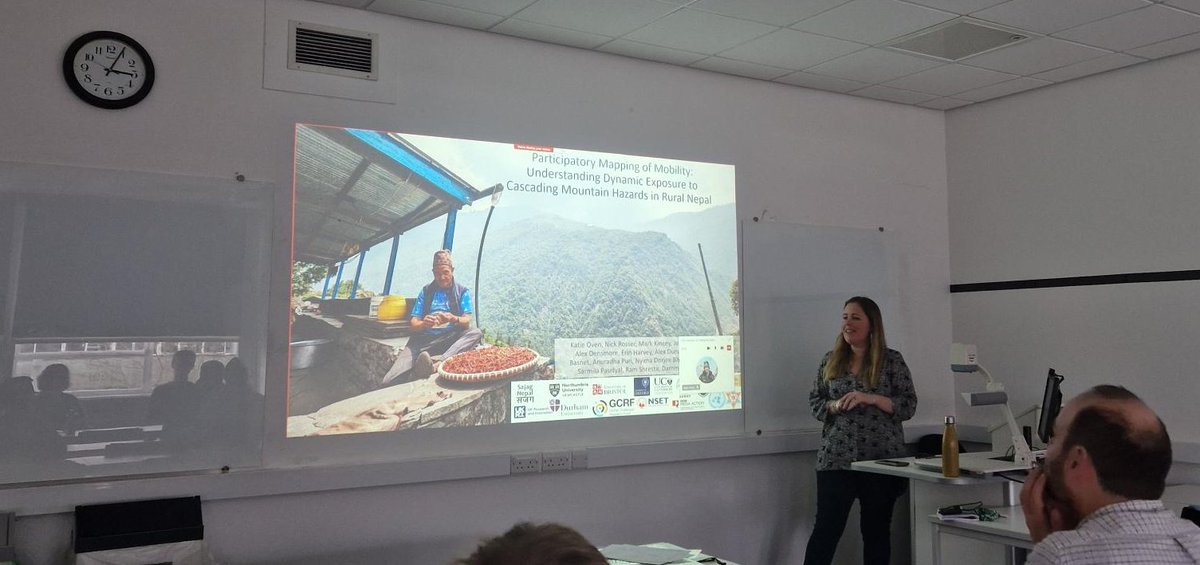 Northumbria Centre for Global Development (@nuglobaldev) on Twitter photo Today in our seminar series <a href="/KatherineArrell/">Katherine Arrell</a> spoke about the <a href="/SajagNepal/">Sajag-Nepal</a> project, focusing on #ParticipatoryMapping of Mobility. She explored hazard, exposure & knowledge around landslides in rural #Nepal, challenging the static nature & assumptions of traditional risk mapping 👏 Today in our seminar series <a href="/KatherineArrell/">Katherine Arrell</a> spoke about the <a href="/SajagNepal/">Sajag-Nepal</a> project, focusing on #ParticipatoryMapping of Mobility. She explored hazard, exposure & knowledge around landslides in rural #Nepal, challenging the static nature & assumptions of traditional risk mapping 👏