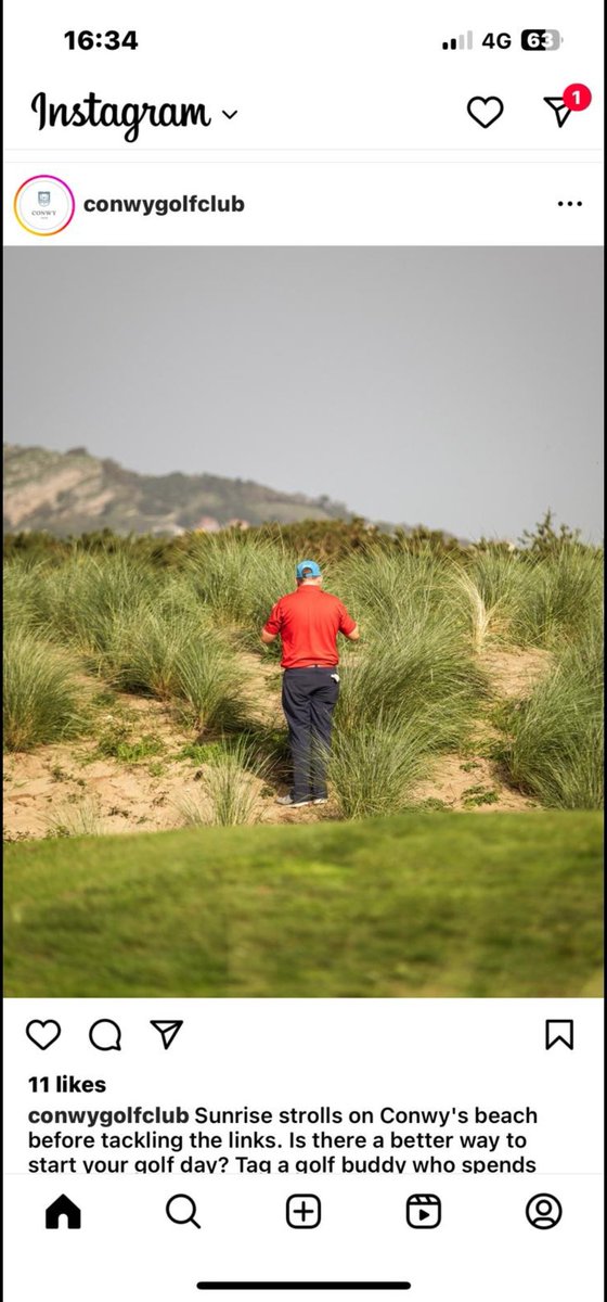 When your mates ball is stuck on top of some marram and you have to take a photo 📷 🤣🤣🤣 @conwygolfclub