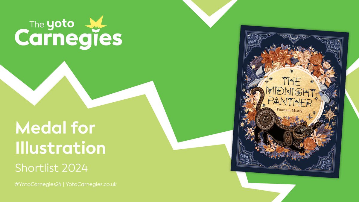 So thrilled that The Midnight Panther has been included on the brilliant shortlist for the #YotoCarnegies24
Congratulations to all the shortlisted illustrators and authors!