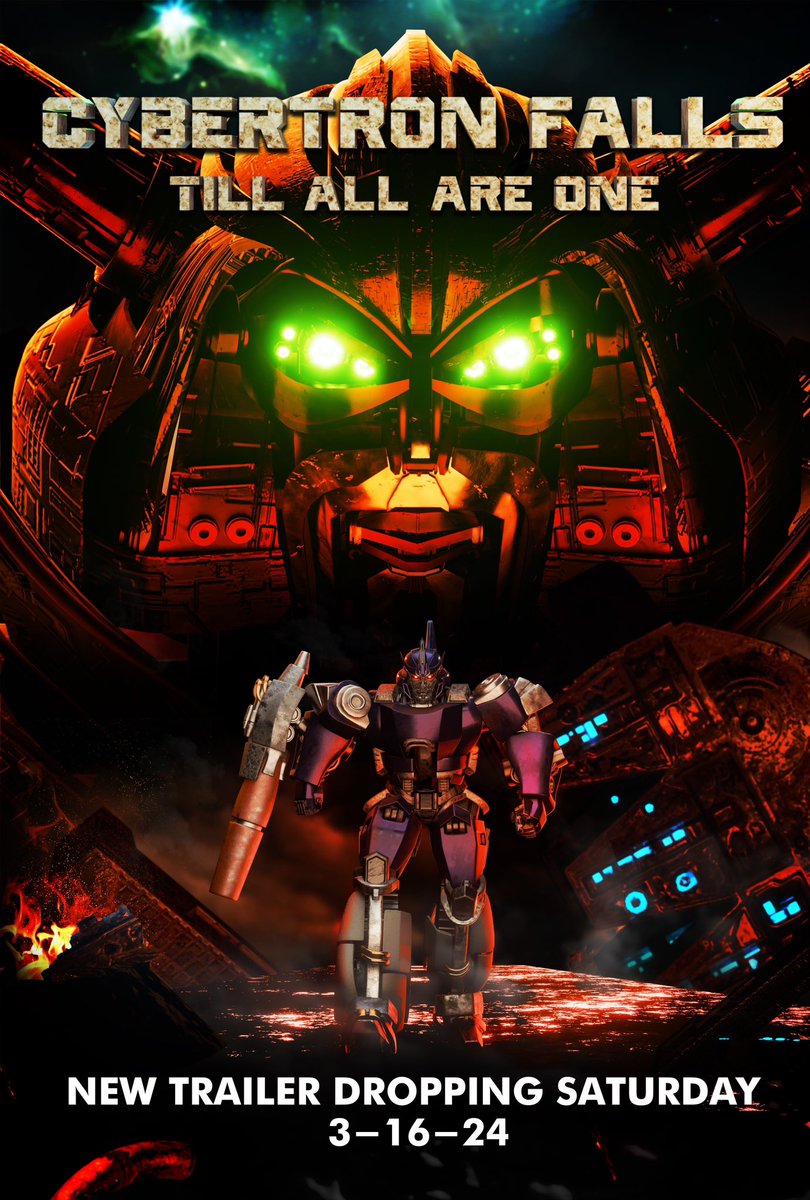 NEW TRAILER FOR #CYBERTRONFALLS #TILLALLAREONE DROPPING THIS SATURDAY 3-16-24 at 12 pm EST!

#Transformers #CGI #Blender3D #Decepticon 

Poster by @watcher_prime