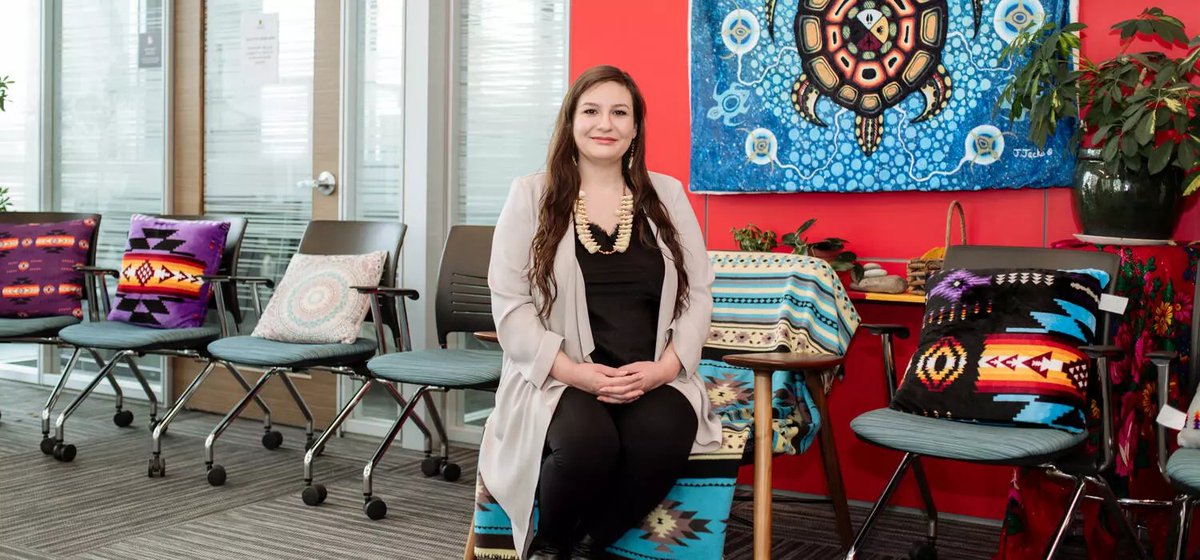 Congratulations to #CoadyGrad Chantel Large who received the 2023 @UCalgary Teaching Award for Indigenous Ways of Knowing. Chantel graduated from the Indigenous Women's Leadership in Community Development certificate offered in Enoch Cree Nation in 2018. She is a sessional