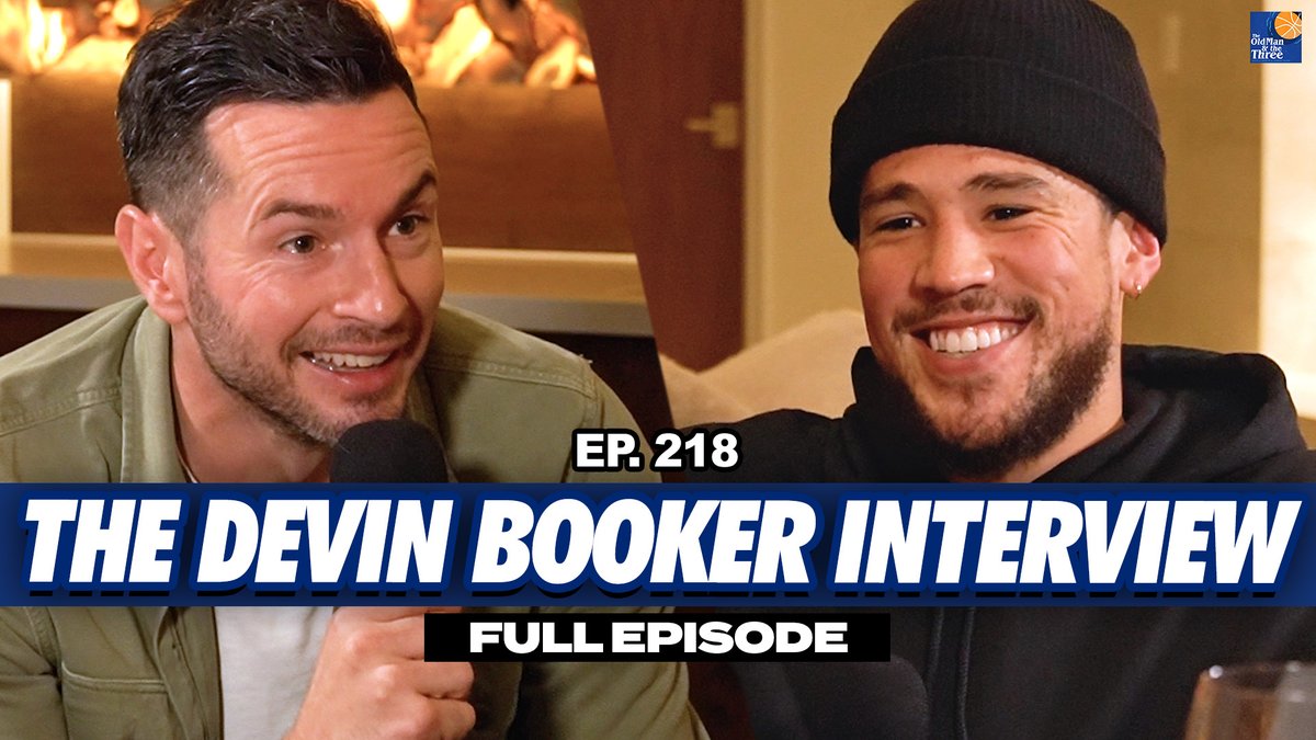 OldManAndThree's tweet photo. .@DevinBook joins @jj_redick on this week's episode of The Old Man and the Three. 

Watch on YouTube: https://t.co/q8tepGSlhn
Listen on Wondery: https://t.co/jZUbxZ8Sdd https://t.co/0q8IE1q0Vs