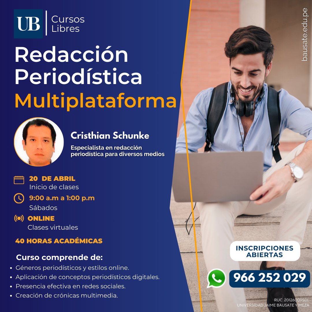 ubausate's tweet photo. 🎓 ¡Potencia tu carrera con los cursos libres de la UJBM! 

🎙️ Maestro de Ceremonias 
📝 Ortografía y Redacción 
📰 Redacción Periodística Multiplataforma 
🎤 Locución Deportiva

¡Inscríbete ahora! Llama al 966 252 029 y asegura tu lugar. Descubre más en: https://t.co/vl0EigI6HH https://t.co/EXvNRT2j6X
