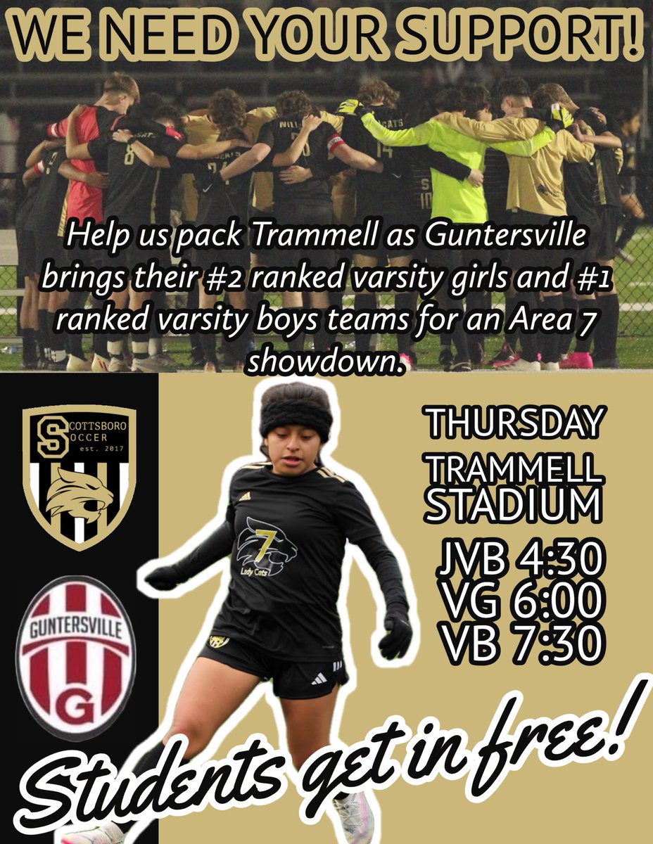 soccer_wildcats's tweet photo. Futbol. Street corn. What else could you ask for?

Citizens of Scottsboro - I IMPLORE you to come check out and support these student-athletes tomorrow night as Area foe Guntersville brings their loaded squads to town. 

Students get in free! https://t.co/T2zOF59SyW