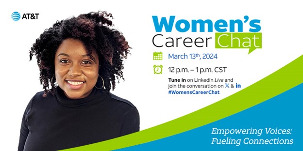 Happening TODAY: 12pm-1pmCST

#WomensCareerChat -obtain valuable advice from our amazing leaders &amp; many others.

Chances to join #LifeAtATT:
Details/Apply: work.att.jobs/ATTjobs

#Baxter #Cloquet #CreveCoeur #GrandRapids #JeffersonCity #McAlester #Minneapolis #MN #MO +more.