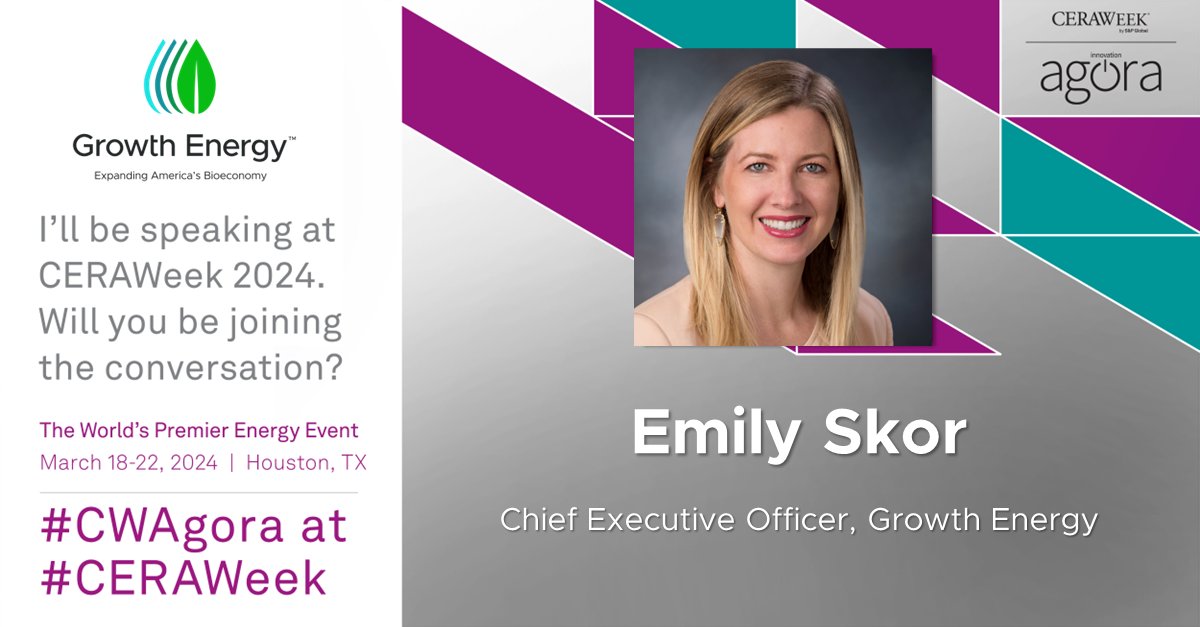 Looking forward to speaking at #CWAgora in Houston March 18th. I'll be joining a panel discussion on success and conflict with business models relating to biofuels and biodiesel supply chains. @CERAWeek #CERAWeek