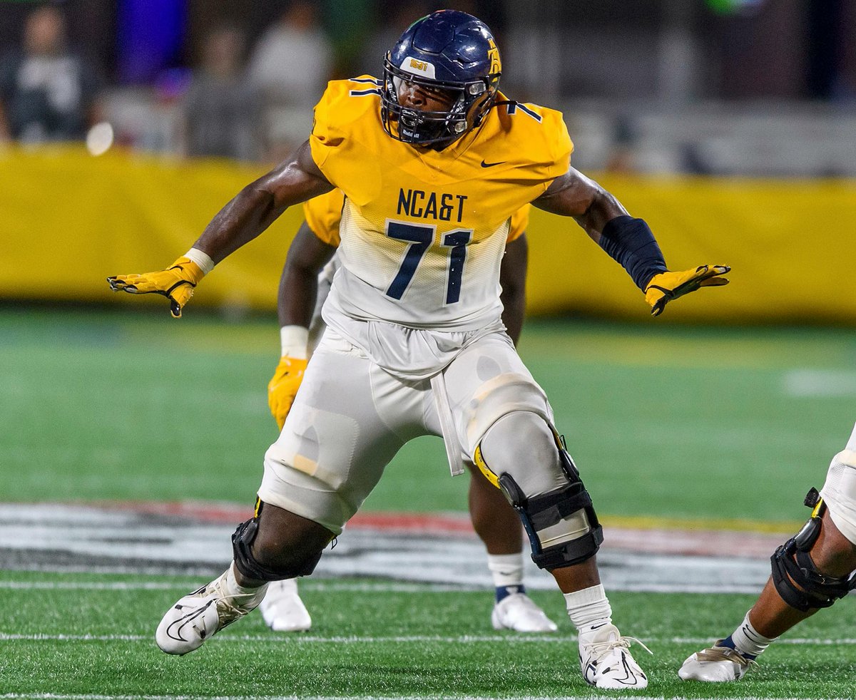 2024 NFL Draft Scouting Report: North Carolina A&T OL Tairiq Stewart 🗞️: si.com/college/fcs/ca… 📸: @NCATFootball